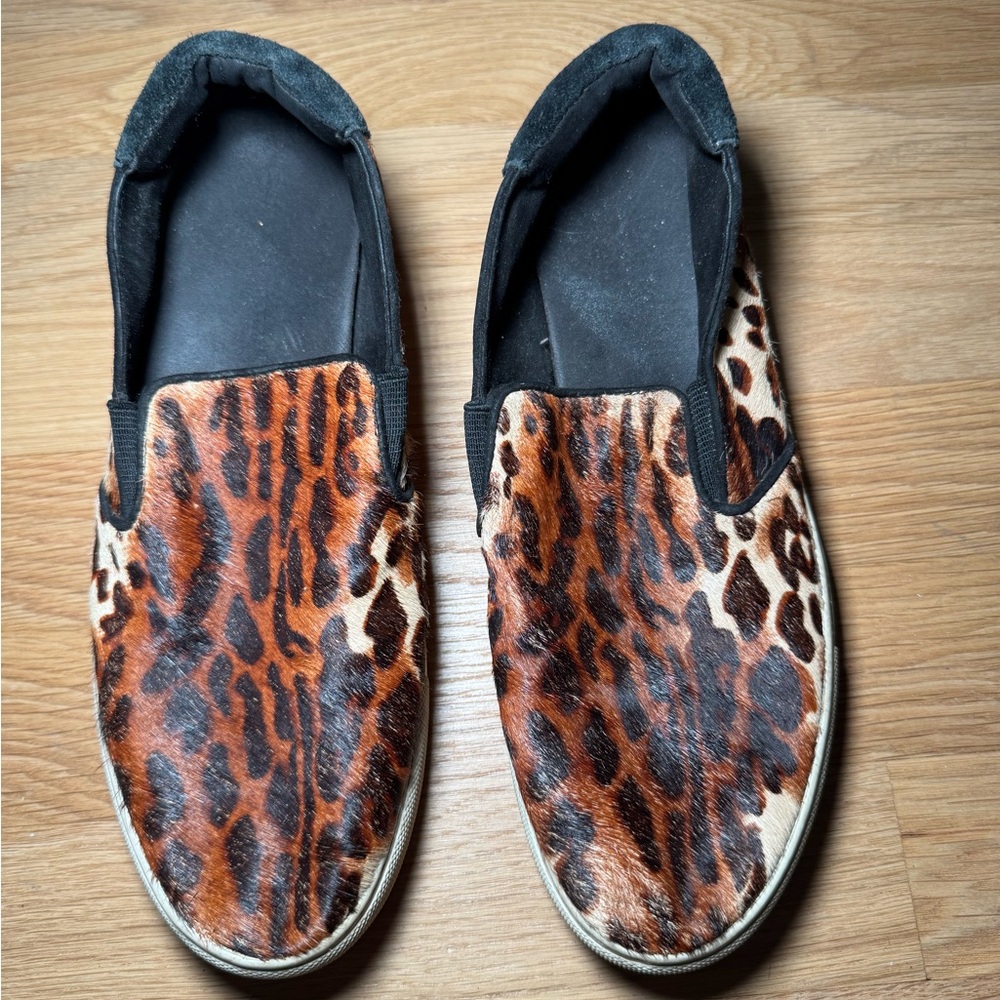Kenneth Cole Leopard Print Slip-On Shoes